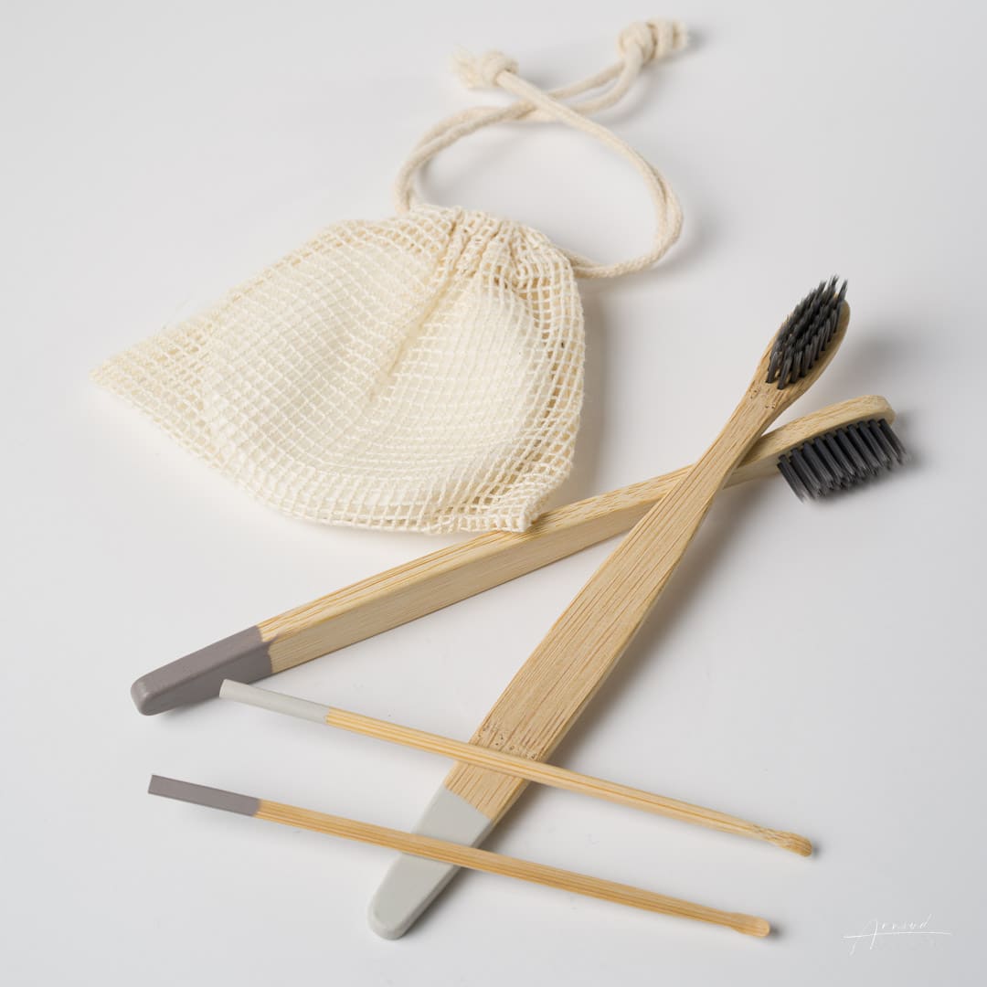 Bamboo ear picks and toothbrushes